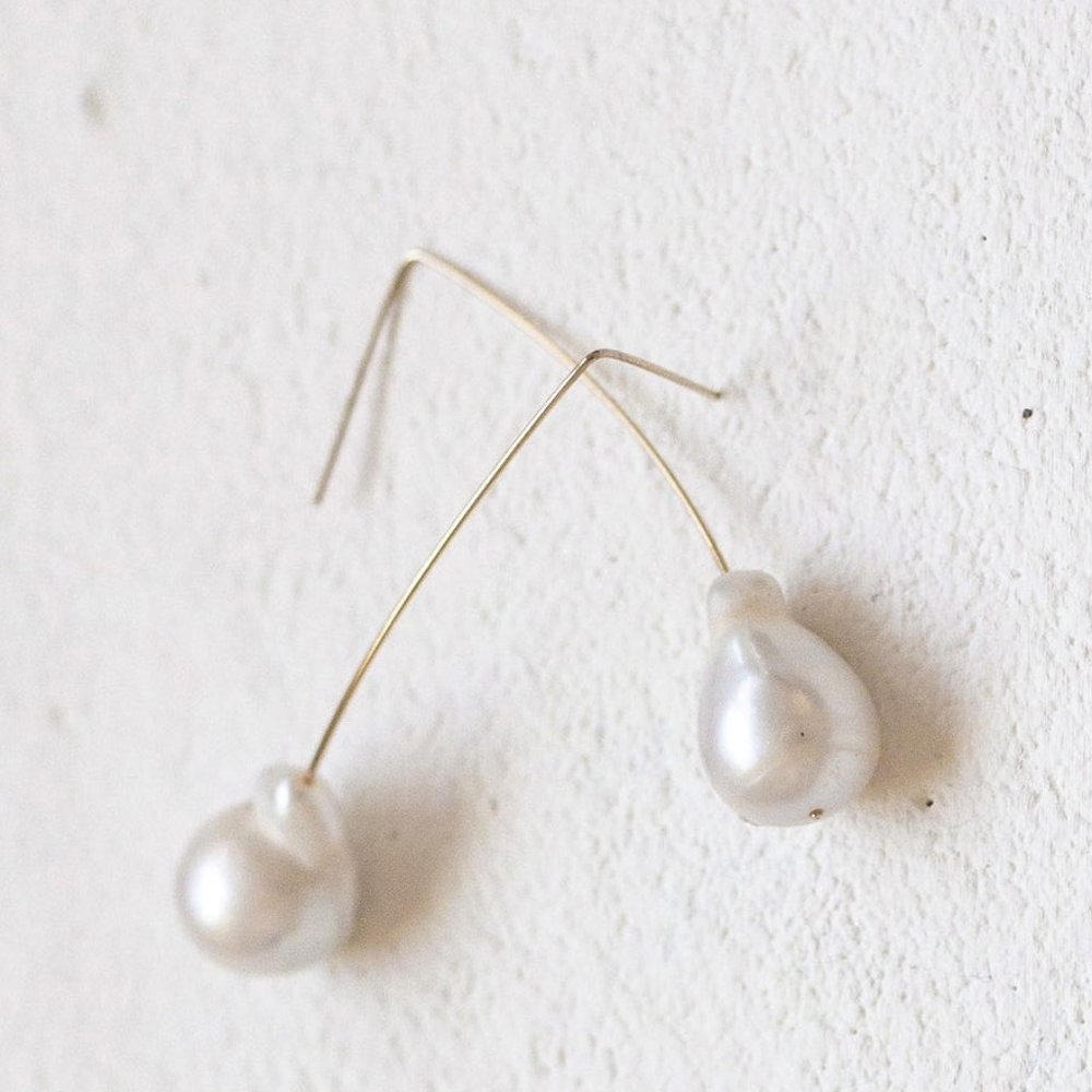 A.B. Ellie Freshwater Pearl Stem Drop Earrings